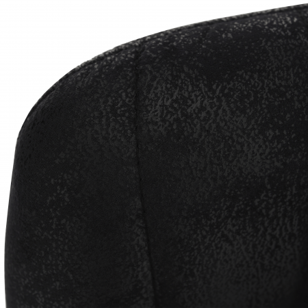 Scaun de bar, material textil negru cu efect de piele intoarsa, LORASA [14]