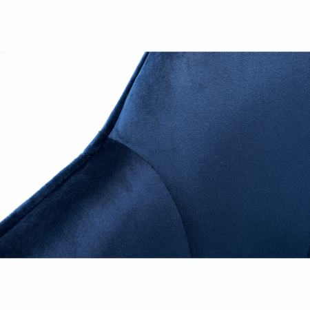 Scaun de birou, material textil din catifea albastru / crom, EROL [14]