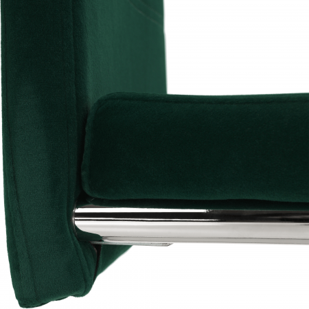 Scaun de luat masa, tesatura de catifea smarald / cusaturi deschise, ABIRA NEW [7]
