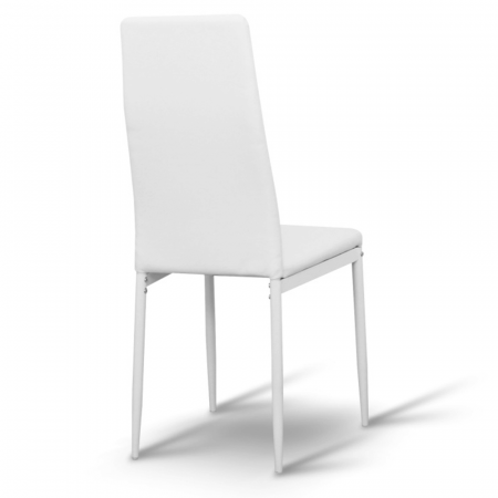 Set 4 scaune, piele eco alba/metal alb, COLETA NOVA [4]