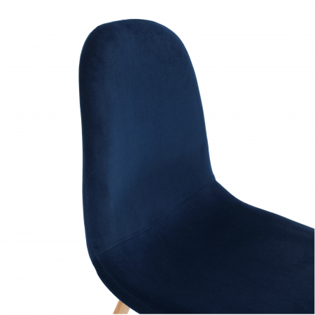 Scaun, tesatura albastra din catifea / fag, LEGA [7]