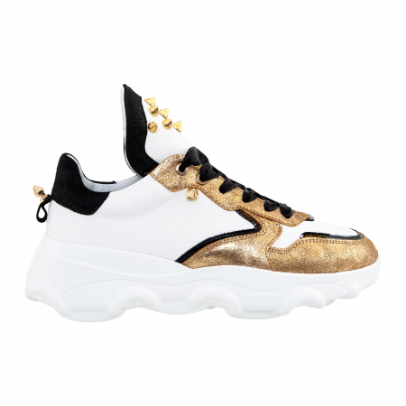 PANTOFI SPORT - NO CHAIN - AURIU/ALB 600590