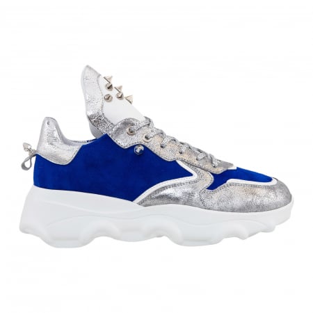 PANTOFI SPORT - NO CHAIN - ROYAL BLUE/ARGINTIU 600666