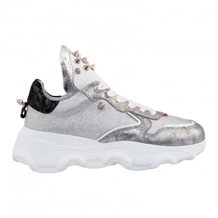 PANTOFI SPORT - NO CHAIN - ARGINTIU/NEGRU 600212