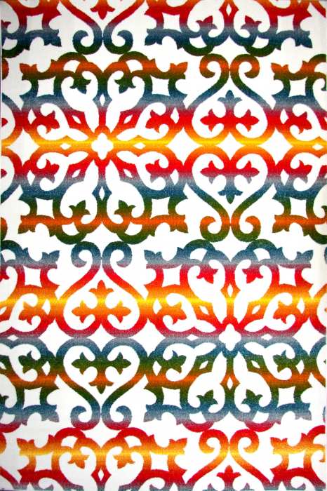 Covor Modern, Kolibri Baroque 11020, Alb / Multicolor, 160x230 cm, 2200 gr/mp [1]