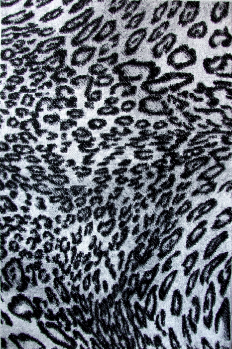 Covor Modern, Kolibri Leopard 11066, Alb / Negru, 80x150 cm, 2300 gr/mp [1]