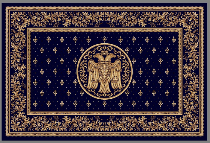 Covor Lotos, Model Bisericesc, 15077, Albastru, Diverse Dimensiuni, 1800 gr/mp [1]