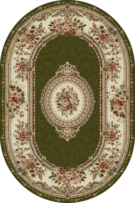 Covor Clasic, Lotos 571, Verde, Oval, 150x230 cm, 1800 gr/mp [1]