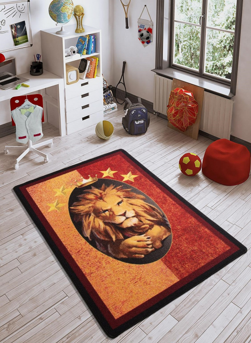 Covor Pentru Copii, Antiderapant, Aslan, 133x190 cm, 1275 gr/mp [2]