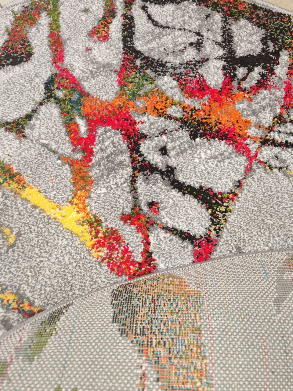 Covor Modern, Kolibri Abstract, 11187, Multicolor, Rotund, 100x100 cm , 2200 gr/mp [3]