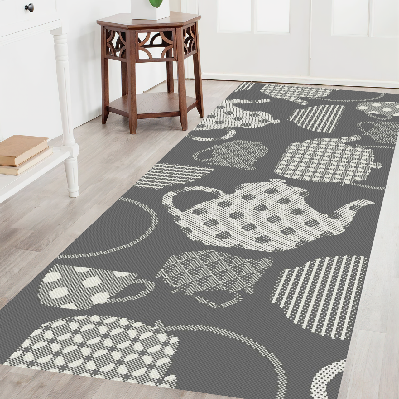 Covor Antiderapant, Flex 19056, Gri, 75x200 cm, 1500 gr/mp [2]