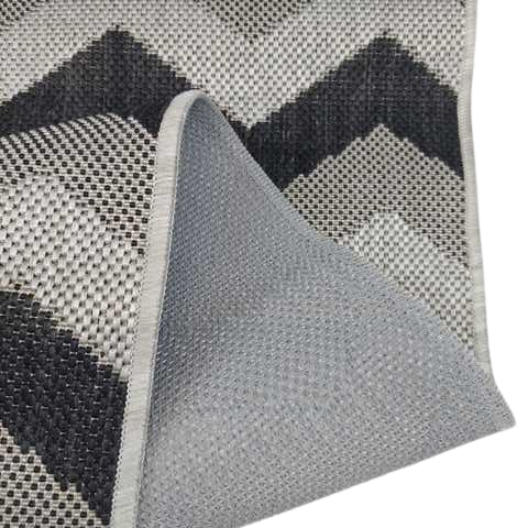 Covor Antiderapant, Flex 19641-80, Negru/Gri, 75x150 cm, 1500 gr/mp [4]