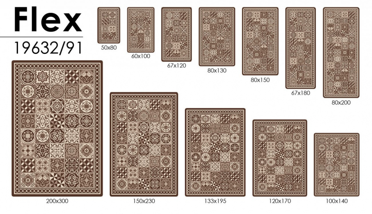 Covor Antiderapant, Flex 19632-91, Maro, 75x200 cm, 1500 gr/mp [4]