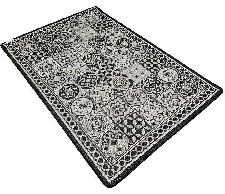 Covor Antiderapant, Flex 19632-80, Negru/Gri, 75x200 cm, 1500 gr/mp [2]