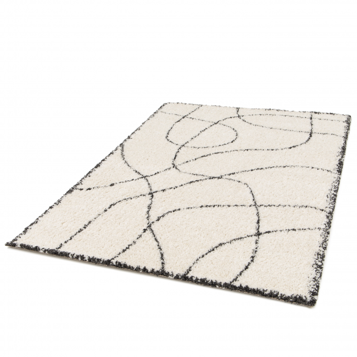 Covor Belgian, Gent 51493, Crem/Negru, Diverse Dimensiuni [5]