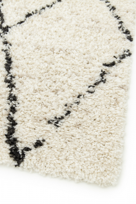 Covor Belgian, Gent 51496, Crem/Negru, Diverse Dimensiuni [6]