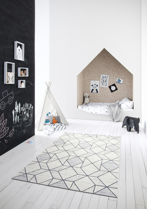 Covor Belgian, Preston 47277, Alb/Albastru, 160x230cm [5]