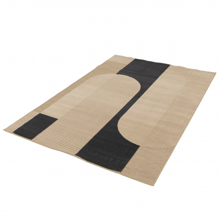 Covor Belgian, Rio 24503, Bej/Negru, Diverse Dimensiuni [2]