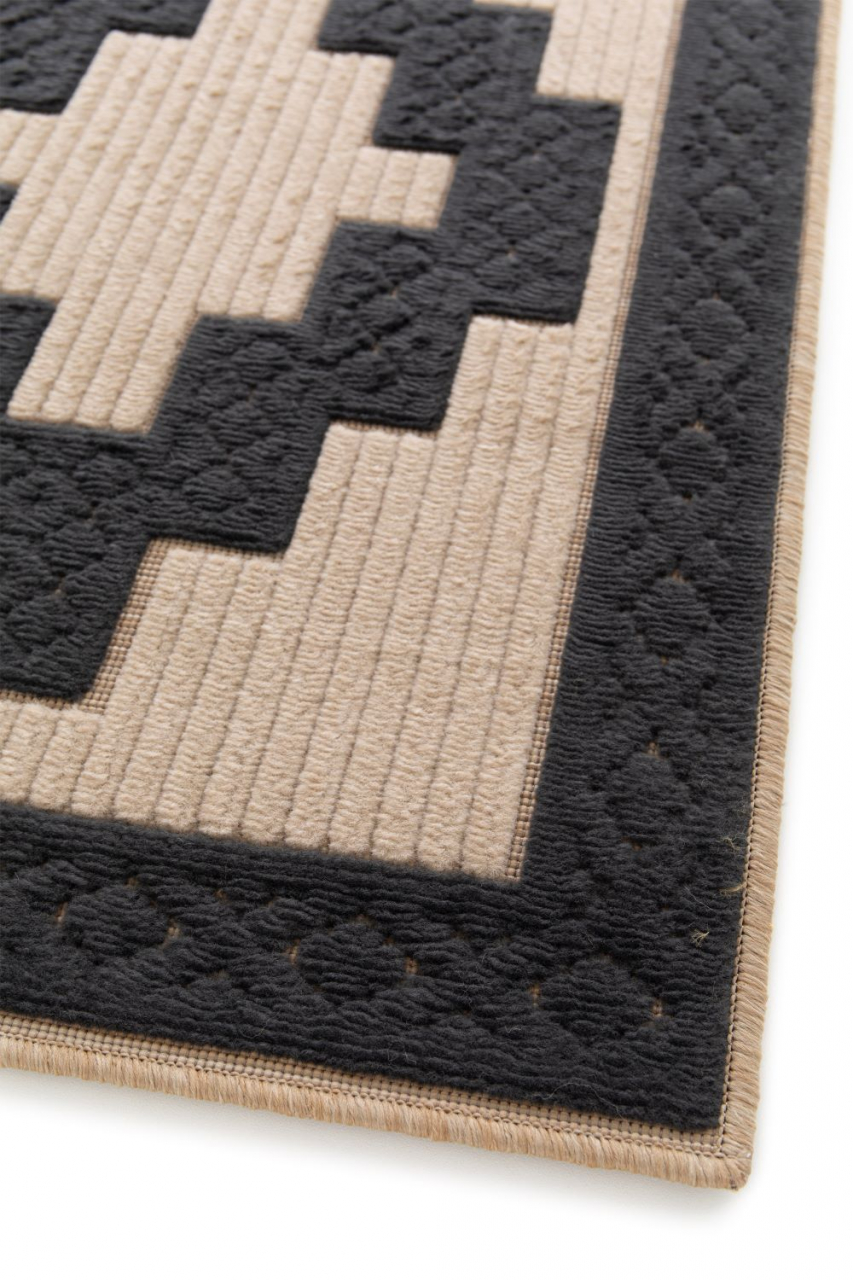 Covor Belgian, Rio 24523, Bej/Negru, Diverse Dimensiuni [3]