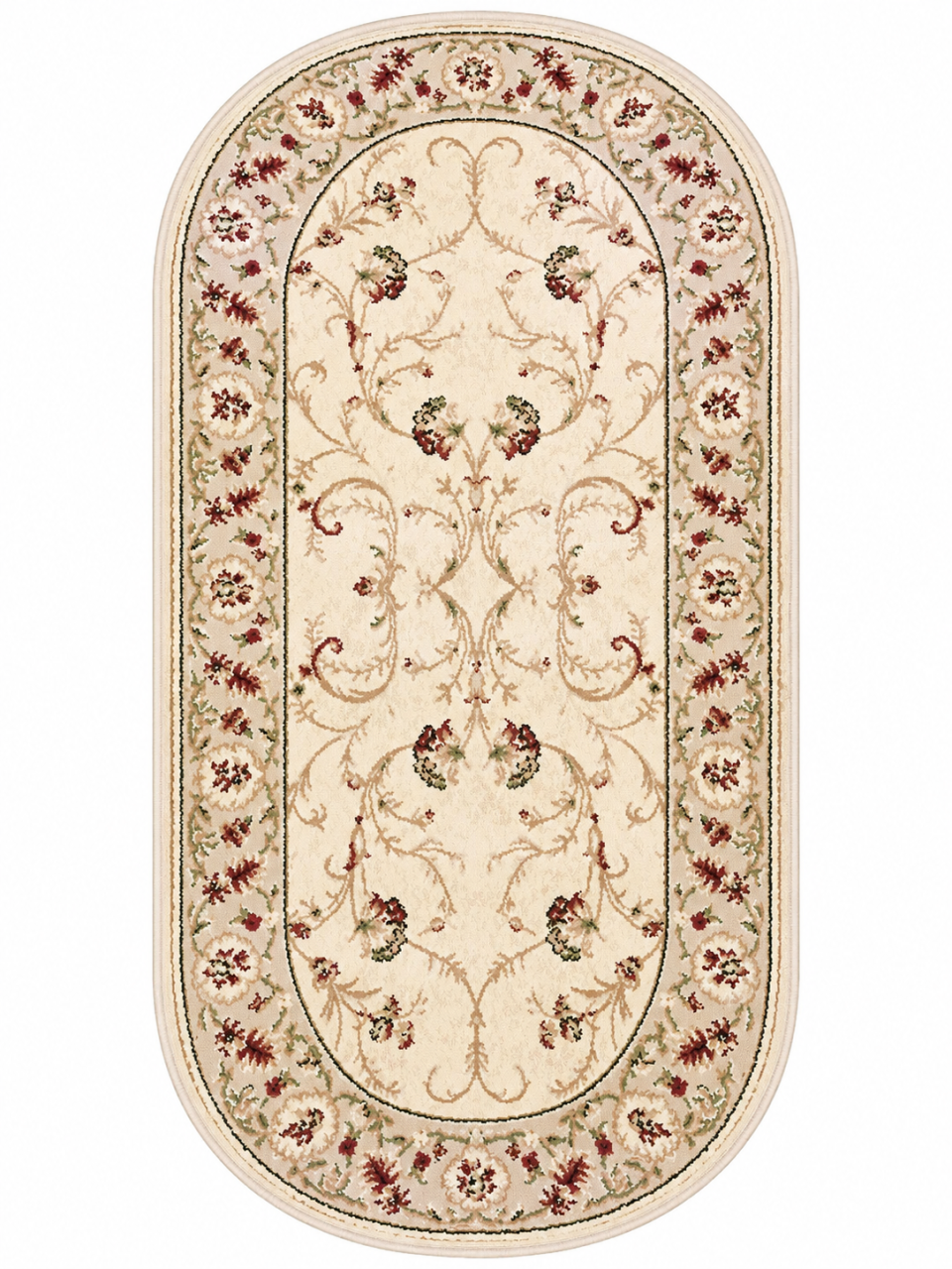 Covor Clasic, Lotos 523, Crem / Bej, Oval, Diverse Dimensiuni, 1800 gr/mp [2]