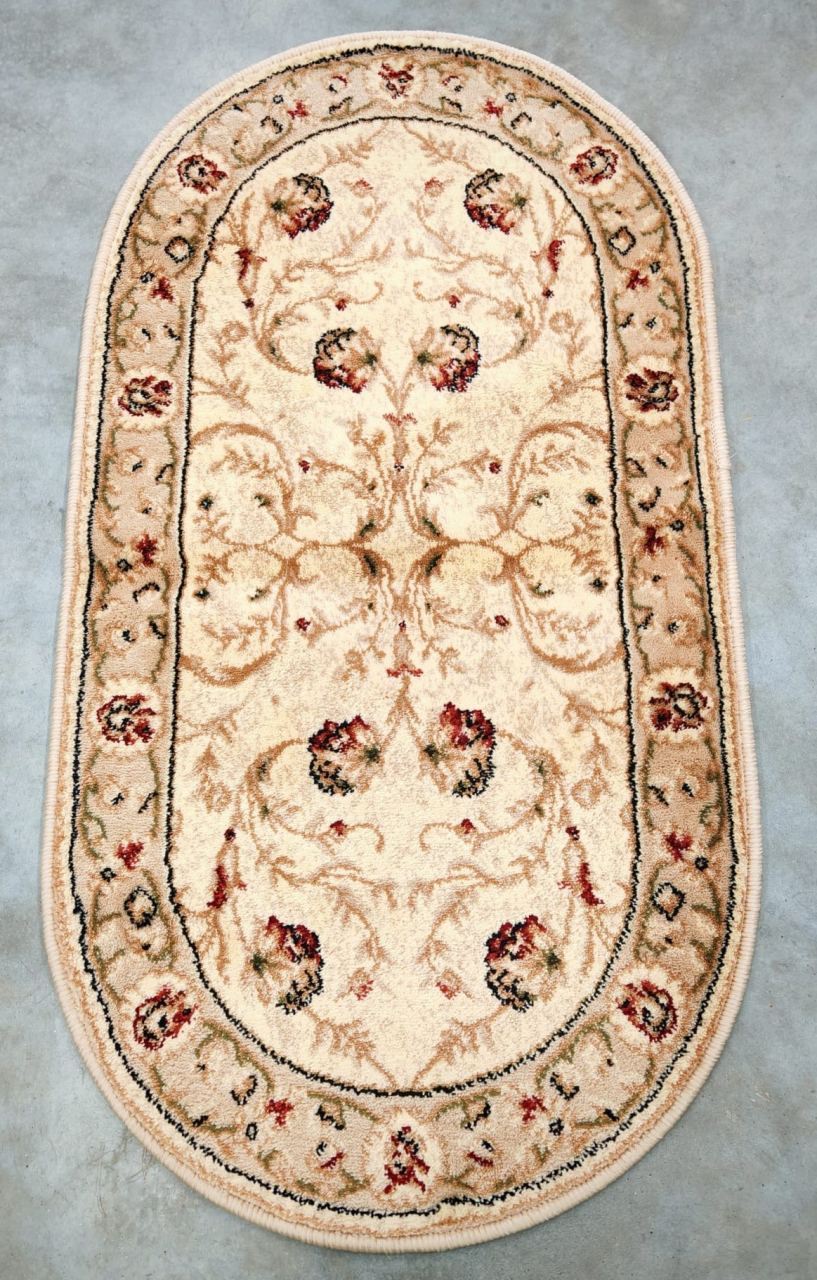 Covor Clasic, Lotos 523, Crem / Bej, Oval, Diverse Dimensiuni, 1800 gr/mp [2]