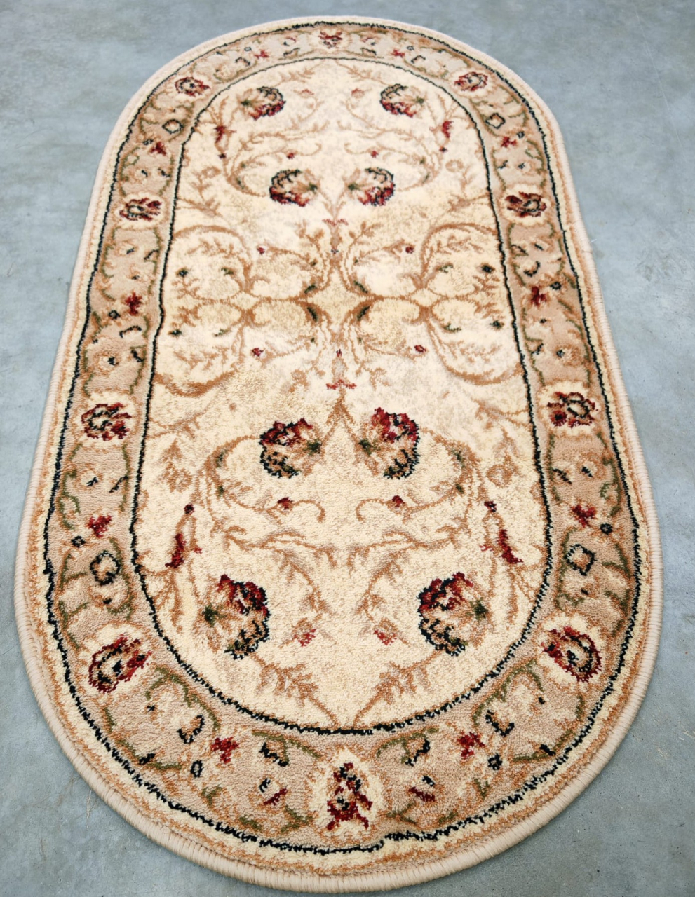 Covor Clasic, Lotos 523, Crem / Bej, Oval, Diverse Dimensiuni, 1800 gr/mp [3]