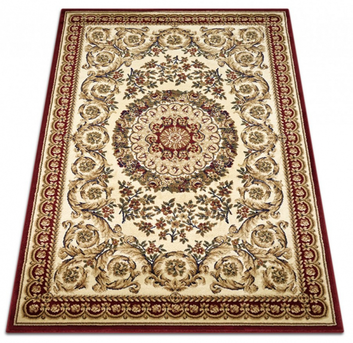 Covor Clasic, Lotos 539, Crem / Grena, Diverse Dimensiuni, 1800 gr/mp [3]