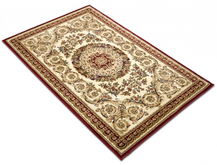 Covor Clasic, Lotos 539, Crem / Grena, Diverse Dimensiuni, 1800 gr/mp [5]