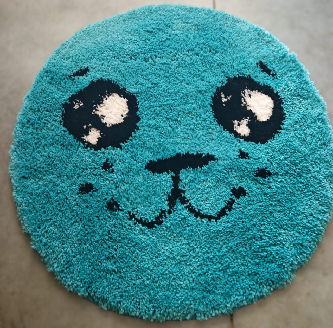 Covor Fantasy Foca, Turcoaz, 67x67 cm, Rotund, 2550 gr/mp [2]