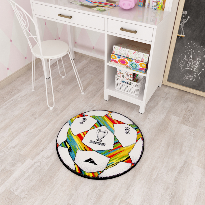 Covor Kolibri, Rotund, Minge Fotbal UEFA 2020, 67x67 cm, 2300 gr/mp [2]