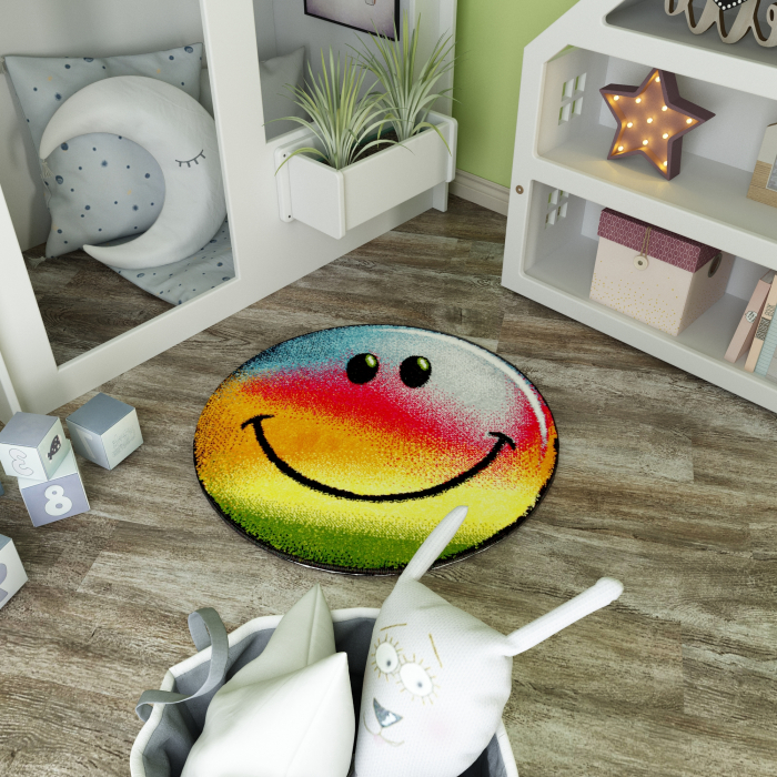 Covor Kolibri, Rotund, Rainbow Smile, 67x67 cm, 2300 gr/mp [2]