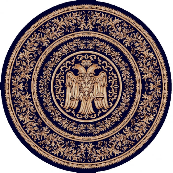 Covor Lotos, Model Bisericesc, 15032, Albastru, Rotund, 200x200 cm, 1800 gr/mp [1]