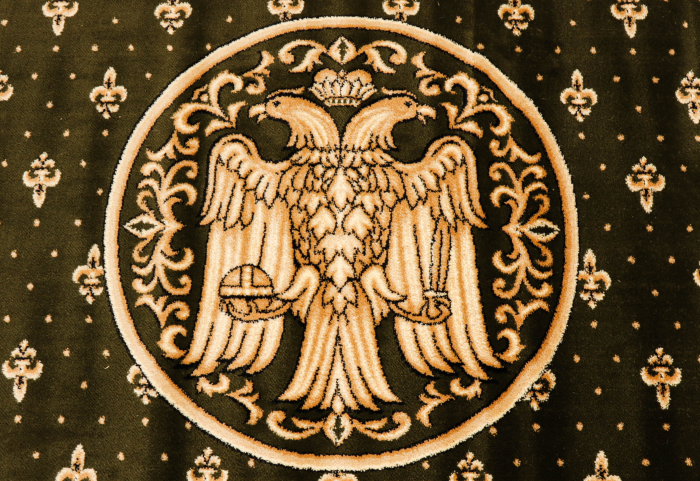 Covor Lotos, Model Bisericesc, 15077, Verde, Oval, Diverse Dimensiuni, 1800 gr/mp [5]