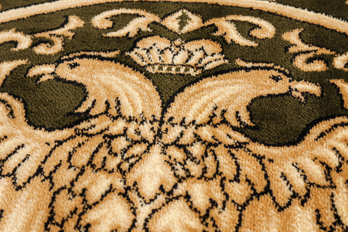 Covor Lotos, Model Bisericesc, 15077, Verde, Oval, Diverse Dimensiuni, 1800 gr/mp [3]