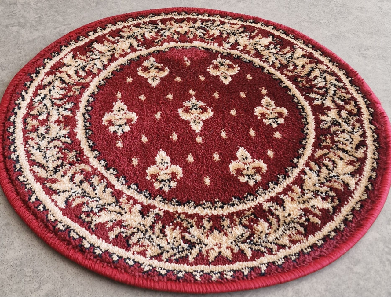 Covor Lotos, Model Bisericesc, 15033, Rosu, Rotund, Diverse Dimensiuni, 1800 gr/mp [2]