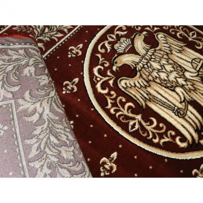 Covor Lotos, Model Bisericesc, 15077, Rosu Bordeaux, Oval, Diverse Dimensiuni, 1800 gr/mp [3]