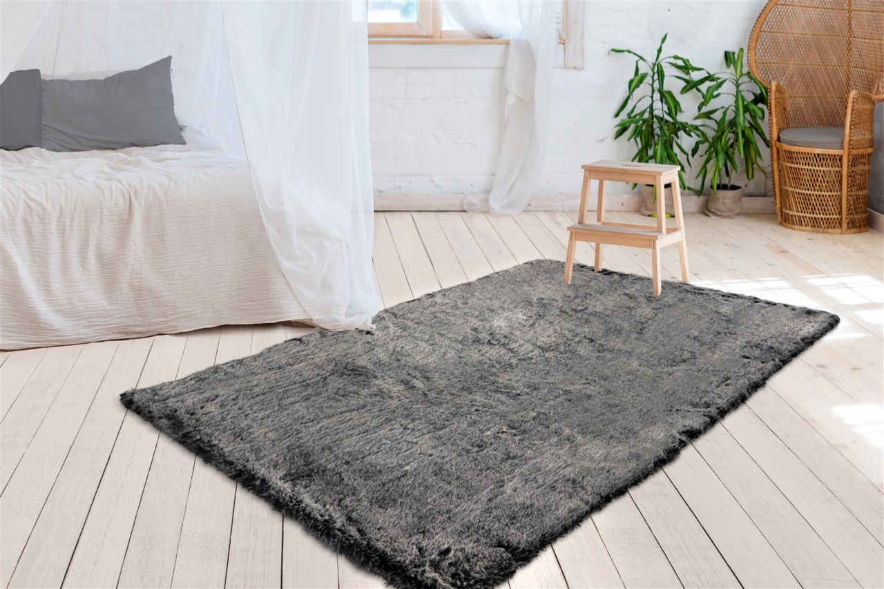 Covor Minimalist Tender 125, Antracit, Inaltime fir 45 mm [2]