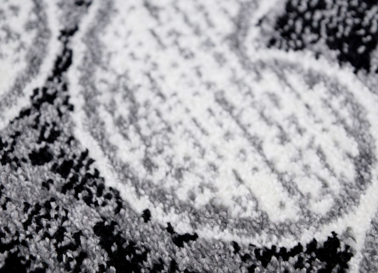 Covor Modern, Cappuccino 16028, Gri / Alb, Oval, Diverse Dimensiuni, 1700 gr/mp [4]