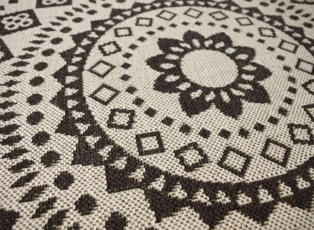 Covor Modern, Jeans 19100,Crem, Rotund,Diverse Dimensiuni [3]