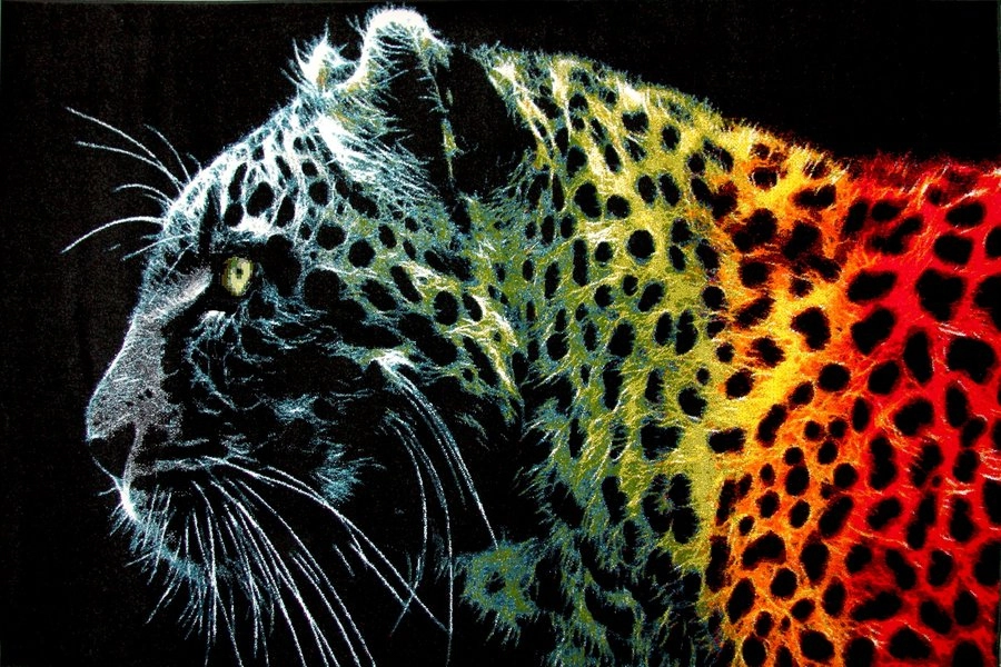 Covor Modern, Kolibri Black Leopard, Diverse Dimensiuni, 2300 gr/mp [1]