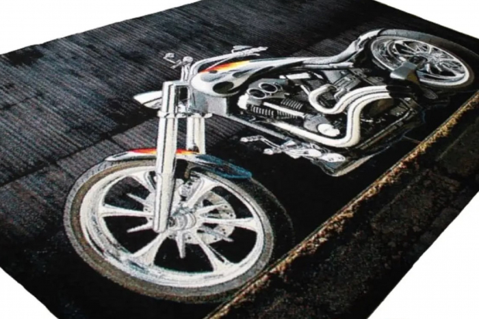 Covor Modern Kolibri, Motocicleta 11185, Negru, Diverse Dimensiuni, 2200 gr/mp [6]