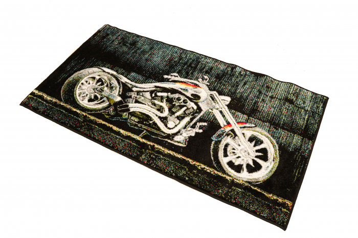 Covor Modern Kolibri, Motocicleta 11185, Negru, Diverse Dimensiuni, 2200 gr/mp [4]