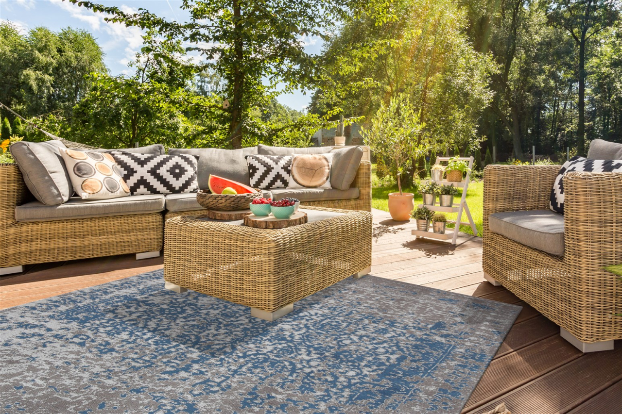 Covor Modern Sunny 310 Bleu/Gri, Inaltime fir 5 mm [2]