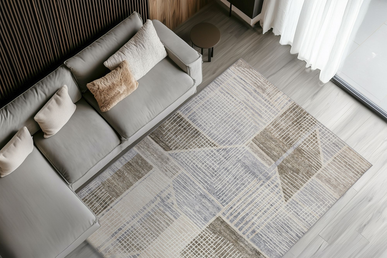 Covor Modern Visionary 129, Taupe , Inaltime fir 6 mm [3]