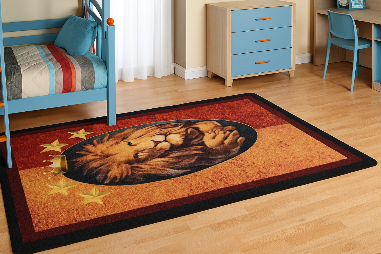 Covor Pentru Copii, Antiderapant, Aslan, 133x190 cm, 1275 gr/mp [3]