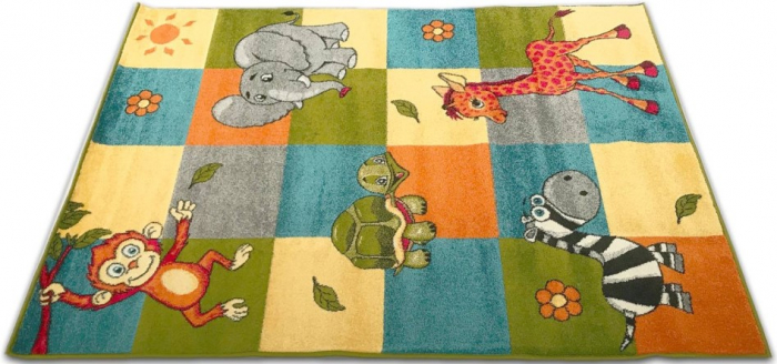 Covor Pentru Copii, Kolibri Animale, 11379-120, Multicolor, Diverse Dimensiuni, 2200 gr/mp [5]