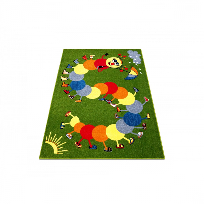 Covor Pentru Copii, Kolibri Omida 11057, Verde, Diverse Dimensiuni, 2200 gr/mp [3]