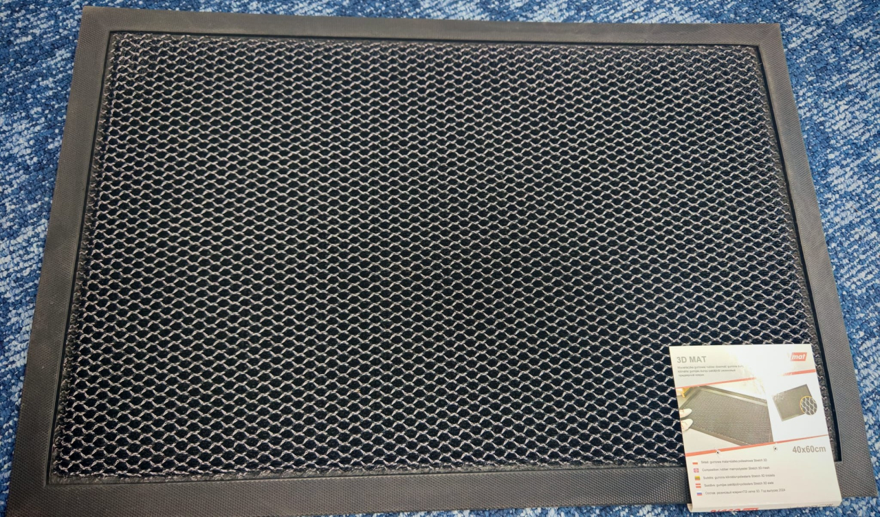 Covor Pentru Usa Intrare, 3D-626, Antiderapant, Gri, 40x60 cm [3]