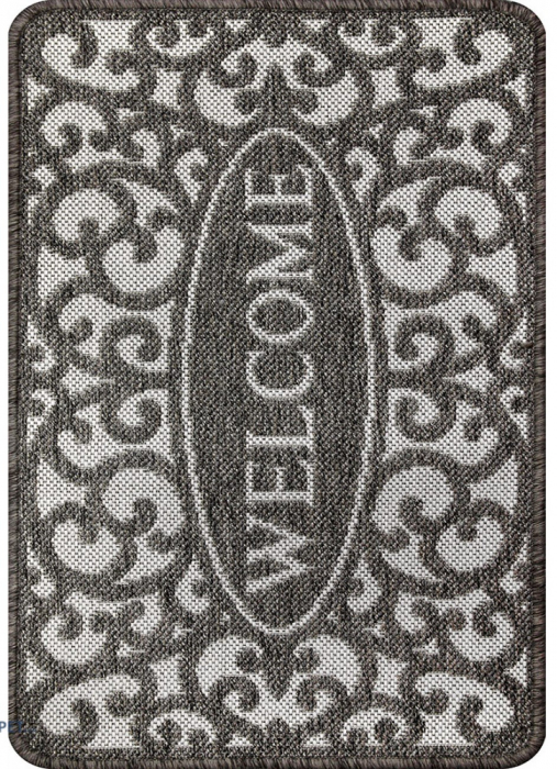 Covor Pentru Usa Intrare, Flex 19141-80, Antiderapant, Gri, 50x80 cm [2]