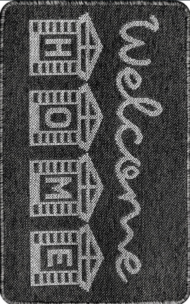 Covor Pentru Usa Intrare, Flex 19147, Antiderapant, Negru / Gri, 50x80 cm [2]